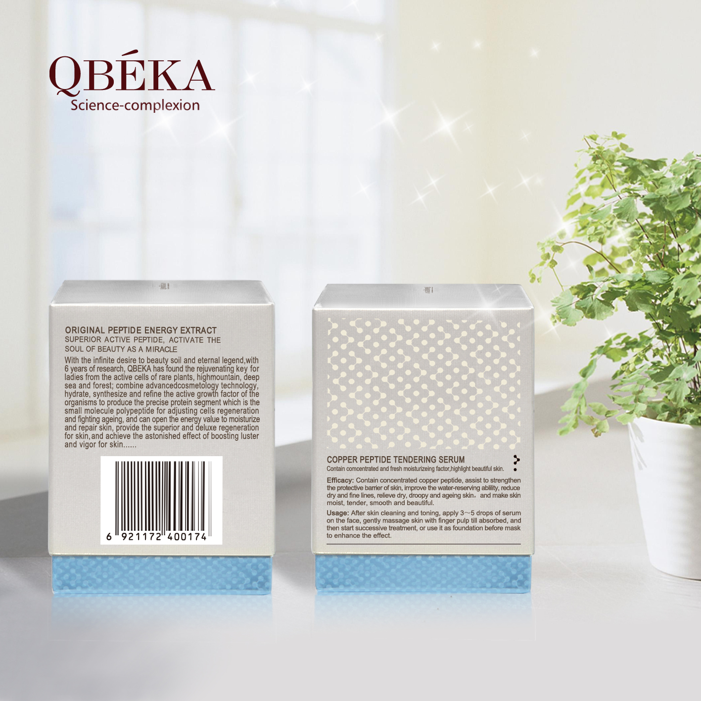 Tendering Anti-Aging serum QBEKA Copper Peptide Tendering Anti-Aging Set